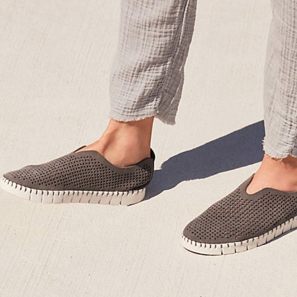 JEFFREY CAMPBELL Perforated Suede Slip On Shoes - Picture 1 of 8